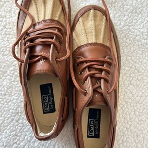 Polo by Ralph Lauren Men's Brown and Tan Boat Shoes